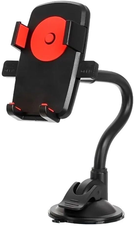 Suporte Celular Carro com Ventosa e Trava Automática 360° | Suporte Veicular Universal para Painel e Para-brisa | Abertura Lateral Rápida | Compatível com Smartphones até 8,5cm