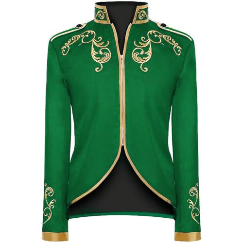 Cambkatl Men's Marching Band Parade Jacket Drummer Military Music Festivals Cosplay Outfit for Halloween & Themed Parties