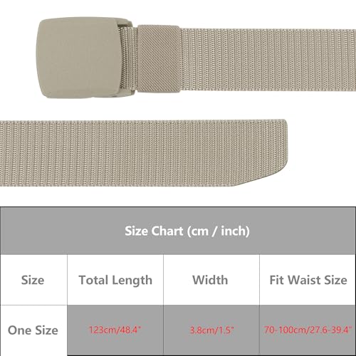 Unisex's Outdoor Belt Nylon Canvas Belts Breathable Plastic Buckle for Pants Skirts4