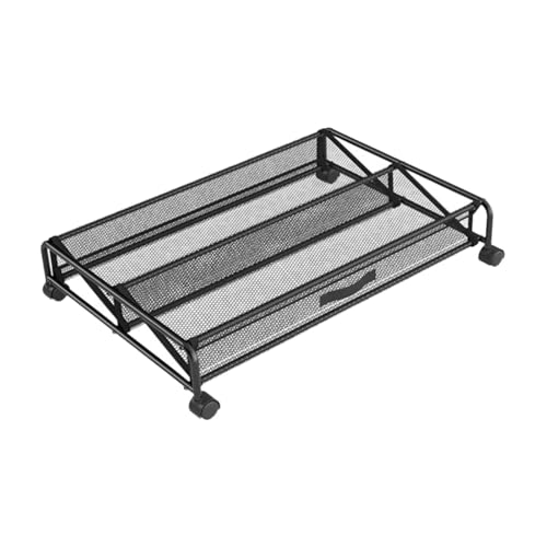 Milageto Scarpiera con Ruote, 75cmx68cmx13cm, Scaffale Portascarpe in Metallo, Archiviazione di Grande capacità, Ruotare 360°, Porta Scarpe per sotto Il Letto, sotto Il Gabinetto, Salva Spazio