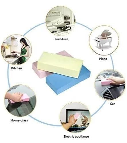 Image of Pack of 2 - Super Absorbent Magic Sponge, PVA Sponge for Kitchen Cleaning, Cars, Walls, Windows & Other Surfaces (Random Colors) | Multipurpose Household Cleaning