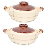 Photo Gallery heallily 2pezzi casseruola argilla con manico pentola per riso zuppe e stufati per porzioni singole e cucina casalinga design ergonomico e distribuzione uniforme del calore Photo Gallery heallily 2pezzi casseruola argilla con manico pentola per riso zuppe e stufati per porzioni singole e cucina casalinga design ergonomico e distribuzione uniforme del calore