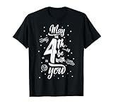 Star Wars May The 4th Be With You Space Text T-Shirt