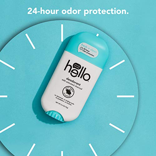 Activated Charcoal Deodorant, 24 Hour Freshness, Aluminum & Baking Soda Free (Pack of 3)