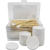 800PC Gun Cleaning Supplies with Storage Box, Lint-Free 2'' Gun Cleaning Patches and 6' Long Cotton Swabs Included, Fit Most Caliber Firearms