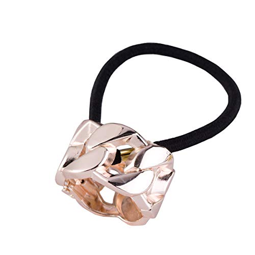 4Pcs Fashion Zinc Alloy Ponytail Cuff Elastic Hair Tie Ponytail Holder Punk Gothic Hair Cuff Hair Rope Hair Band Hair Clips For Women #TOP6