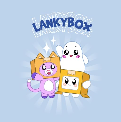 LankyBox Group Shot Youth Light Blue Crew Neck Short Sleeve Cosplay Tee With Ghosty Cape2