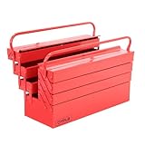 Oypla 4 Tier 7 Tray Heavy Duty Metal Cantilever Tool Box 21" / 530mm