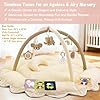 5-in-1 Baby Activity Gym & Play Mat with 6 Hanging Toys, Tummy Time Pillow & Cards - Extra Large, Reversible Machine Washable Pad - Gift for Newborns, Infants 0-12 Months, Cream #4