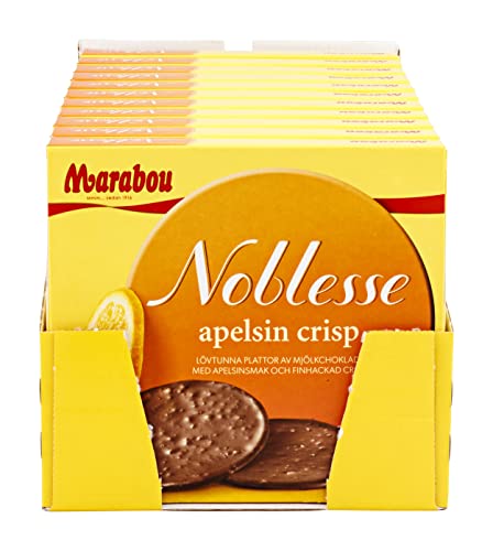 Marabou Noblesse Orange– zarte Marabou Schokolade trifft auf Knuspermais – Perfekt auch zum Dekorieren von Kuchen und…