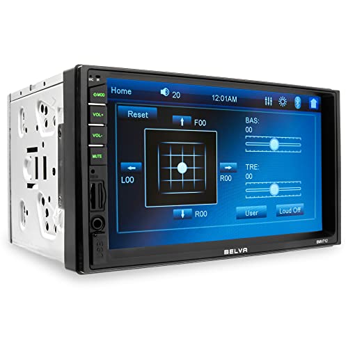 Belva BMV712 7" Double DIN Touchscreen Mechless Car Stereo Receiver