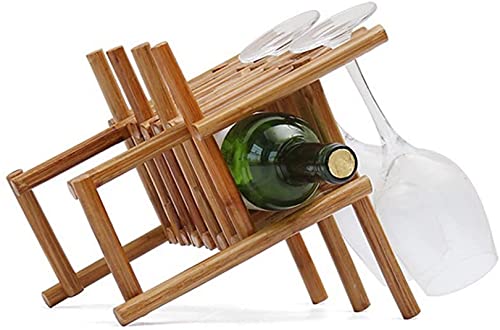 Soporte de vino de madera para 6 botellas 28.5x20.5x23cm
