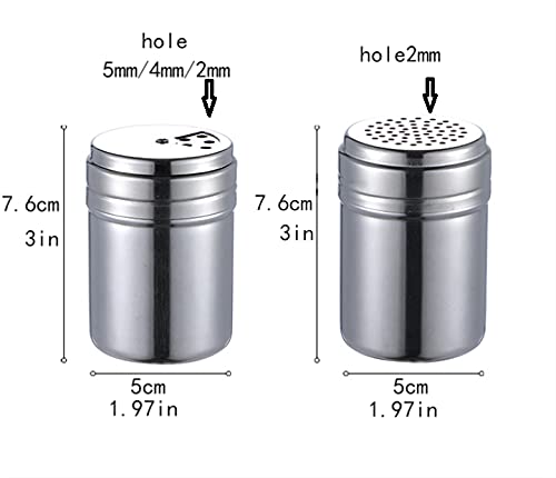 BZVCRTYKL Sale e Pepe in Acciaio Inossidabile con Supporto, Mini Set di Sale e Pepe, Set di spezie e condimenti con contenitori for stuzzicadenti, argento/547