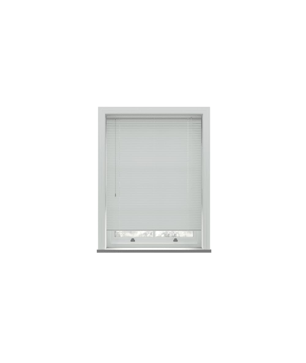 White PVC Venetian Blind 152cm Drop (25mm Slats) 75cm Wide