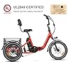 ADDMOTOR CITYTRI E-310 Electric Trike for Adults, 750W 90MI 20AH UL2849 Etrike, Folding Electric Trike, 48V 3-Wheel Electric Bike for Seniors, 280+80lbs, Parking Brake, Rear Motor Differential Red #1