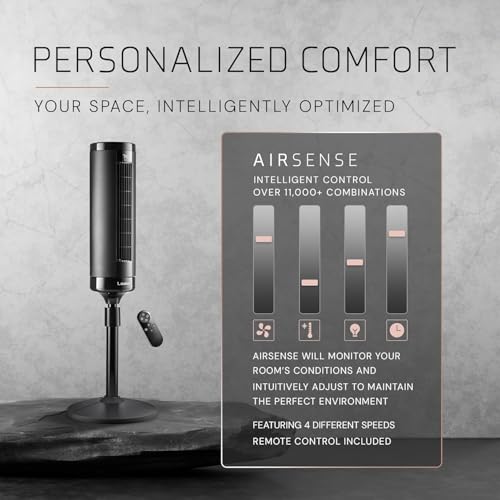 Lasko Elevation DC Tower Fan with Remote - 42" to 54" - EST100 - Black - image 8