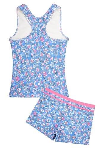 Image of Uhnice Girls Swimsuit Two Piece Tankini Swimwear with Boyshort