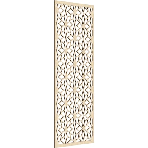 Image of 25 3 /8 inchW x 64 3 /8 inchH x 1 /4 inchT Lake Decorative Fretwork Wood Wall Panels, Birch