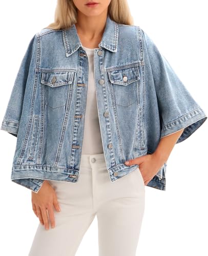 Veste en jean surdimensionnée pour vos sorties d'automne en ville