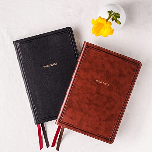 Image of NKJV Holy Bible, Giant Print Thinline Bible, Brown Leathersoft, Red Letter, Comfort Print: New King James Version