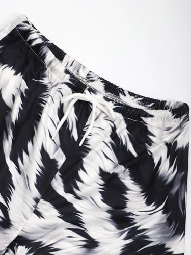 Women's High - Waisted Wide - Leg Pants, Zebra Print Loose Fit Trousers, Comfortable Casual Pants4