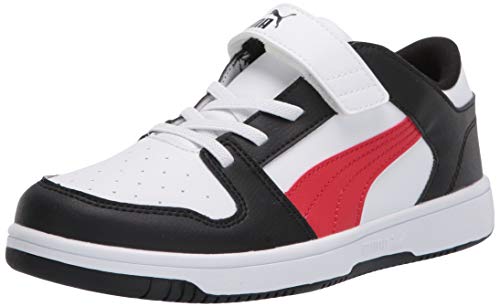 PUMA Unisex-Child Rebound Layup Hook and Loop Sneaker