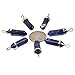 Justinstones Natural Sodalite Gemstone Hexagonal Pointed Reiki Chakra Pendant Genuine Leather Necklace 18 Inch