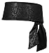 Harley-Davidson Women's Foil Paisley Print Headband w/Ties, Black HP20630