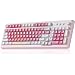 AULA S99 Gaming Keyboard, Wireless Computer Keyboards, Tri-Mode Bluetooth/2.4GHz/USB-C Custom Creamy Keyboard with Number Pad, RGB Backlit Media Knob Cute Programmable Keyboard for PC Gamer (Pink)
