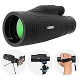 EOEBDD 12X50 High Definition Monocular Telescope with Hand Straps and Quick Smartphone Holder,...