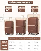 British Traveller Handgepäck Koffer PP Hartschalenkoffer TSA-Schloss – Ansicht 2