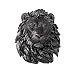 WALL CHARMERS Large Black Faux Lion Head Wall Hanging - 17" Faux Taxidermy Animal Head Wall Decor - Handmade Farmhouse Decor