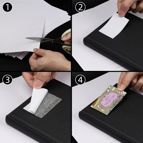 Kiuiom A4 Beidseitig Klebende, Doppelseitige Klebeblätter, Doppelseitige Klebefolie, 10PCS Klare Doppelseitige Klebeband Selbstklebendes Klebeband Sandwich-Schicht Doppelseitenband für DIY Handwerk