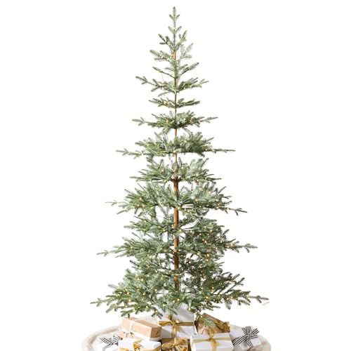 Image of Balsam Hill 7.5ft Pre-Lit Alpine Balsam Fir - Sparse Artificial Christmas Tree with 450 Clear LED Fairy Lights, Pre-Fluffed Memory Wire Branches & Easy Plug Technology for Grand Spaces