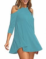 Algopix Similar Product 12 - Afibi Womens Cold Shoulder 34 Sleeve