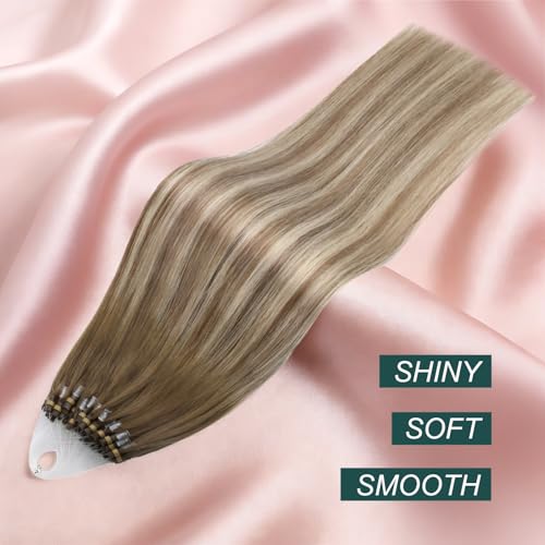 Image of Easyouth 24 Inch Micro Link Hair Extensions Ombre, for Long Straight Hair