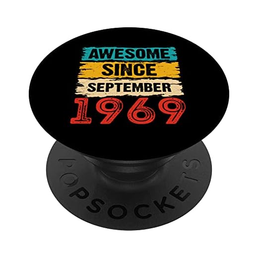 Regalos de 54 años impresionantes desde septiembre de 1969 54 cumpleaños PopSockets PopGrip Intercambiable
