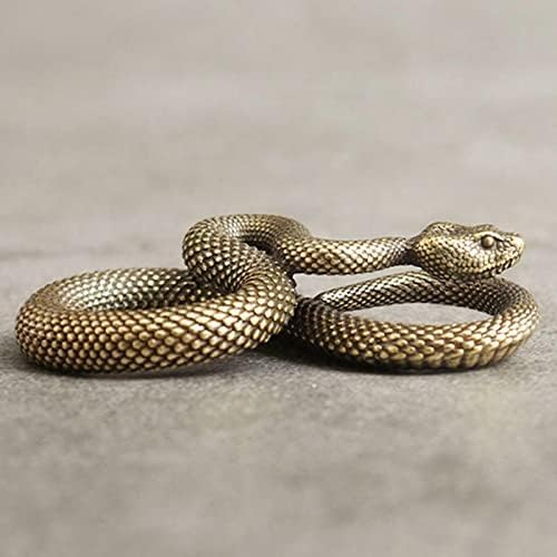 Estatua de Serpiente Vintage de Latón para Oficina miniatura 6