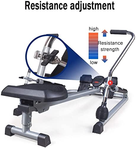 Image of Indoor Foldable Rowing Machine Adjustable Resistance with LCD Monitor 264 LB Weight Capacity /Comfortable Seat Cushion