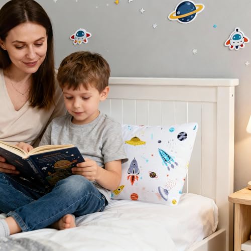 Image of UOMNY Kids Toddler Pillowcases - 2 Pack Fits Pillows 13 x 18 or 12x 16 for Kids Bedding Space