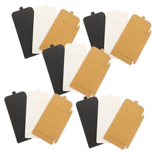 HOMSFOU 15pcs Greeting Card Storage Box Multi-use Card Container Dividers Postcard Holder for Organizing and Displaying Craft Supplies and Items