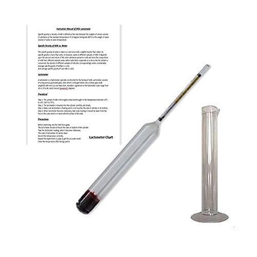 STARLABS Lactometer For Milk with Instruction Chart & 100 ml Cylinder