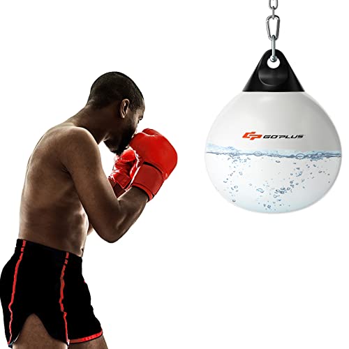 Goplus Water Aqua Bag, 18&rdquo; 110 Pound Heavy Punching Bag with Adjustable Metal Chain, Insurance...