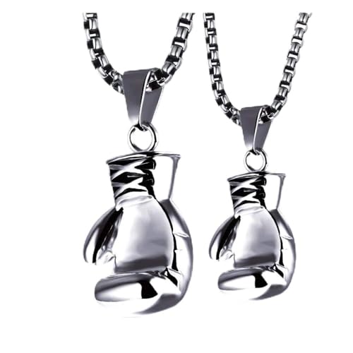 Collier fitness gants de boxe en pendentif pour couples et amis