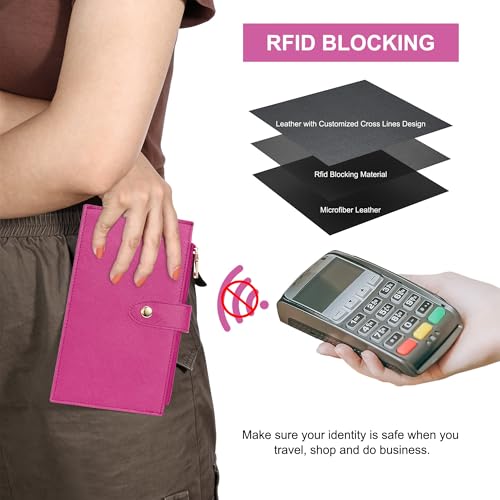 Image of Travelambo RFID Wallet Women Large Size Bifold Multi Card Wallet Case with Zipper Pocke Credit Card Holder for Women
