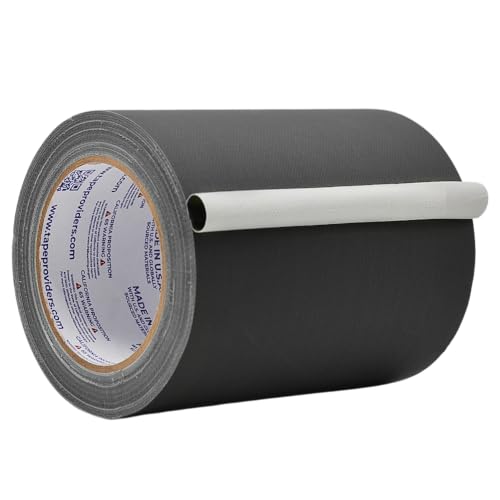 Image of WOD GTC12 Gaffer Tape, Black Low Gloss Finish Film, 6 inch x 60 ft. (Pack of 8) Residue Free, Non Reflective Cloth Fabric, Secure Cords, Water Resistant, Photography, Filming Backdrop