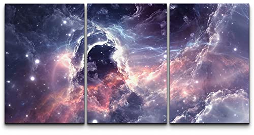 wall26 Canvas Print Wall Art Celestial Electric Star Nebula Galaxy...