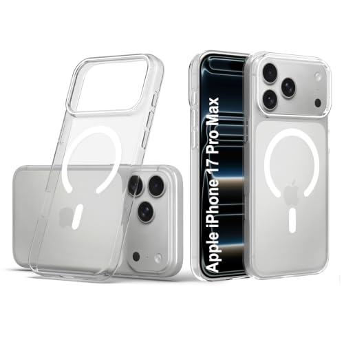 Image of Zapcase Back Case for iPhone 17 Pro Max | Slim Lifetime Anti-Yellow Crystal-Clear Cover with Elevated Camera Protection & MagSafe Compatibility | Premium German Polycarbonate | Shockproof | Clear