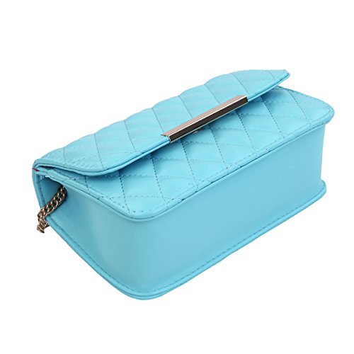 Elegant Smooth PU Leather Quilted Clutch Handbag Crossbody Shoulder Bag - Diff Colors2