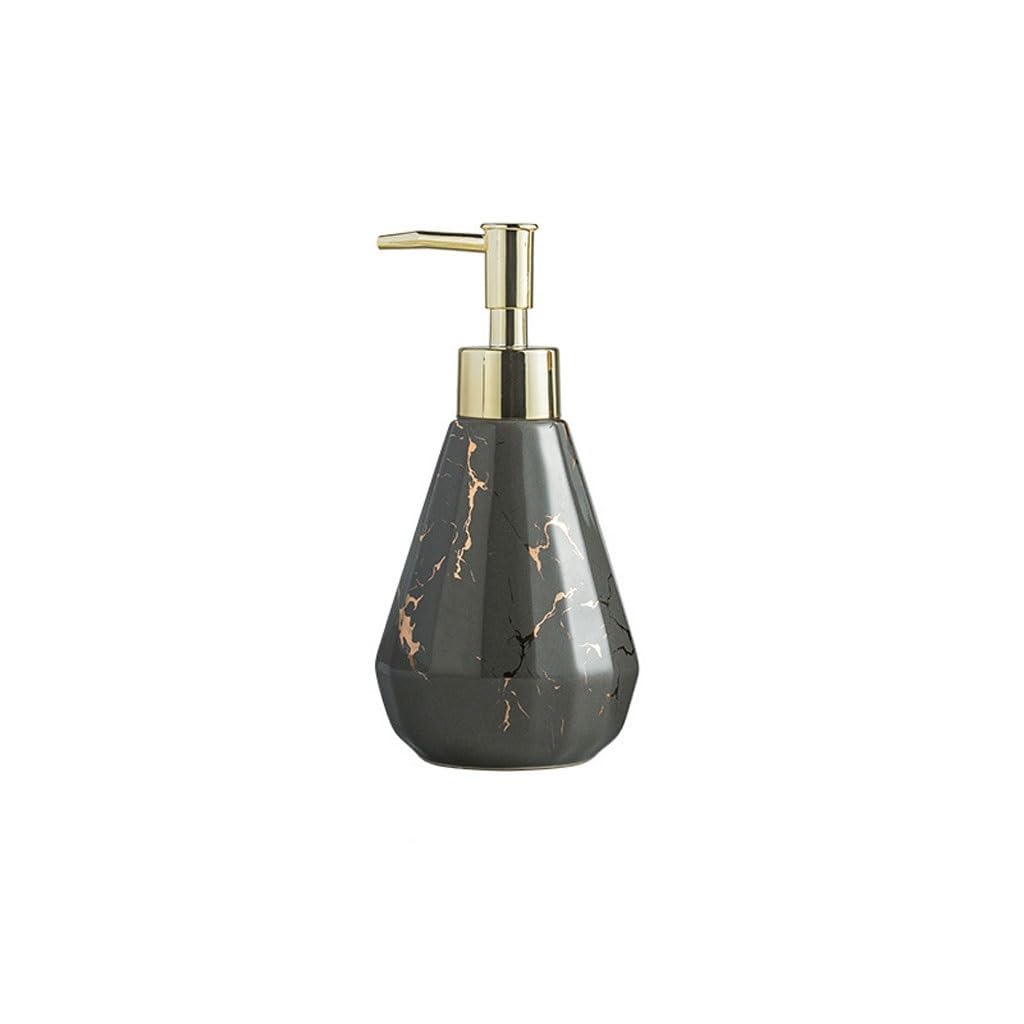 Seifenspender im Retro-Stil, Push-Design, Keramik, Flüssigseifenspender, Schaumflasche, Lotionspender, Sub-Flasche, wiederverwendbarer Seifenspender für Badezimmer (D)